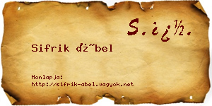 Sifrik Ábel névjegykártya
